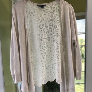 American Eagle Lace-Back Cardigan